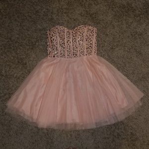 Light Pink Dress with Sparkley Bodice